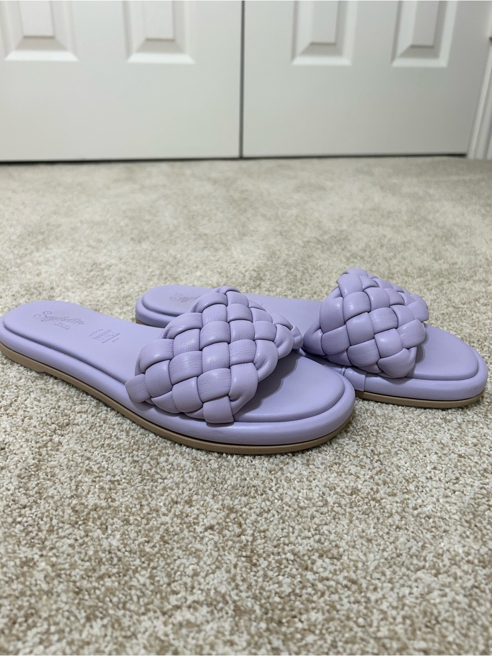 Seychelles Lavender Bellísima Braided Slide Sandals size 9